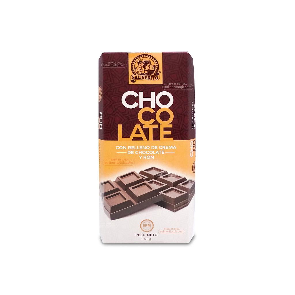 Tableta rellena con crema de chocolate y ron 150g