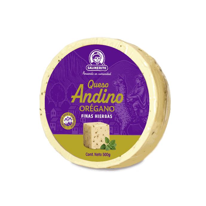 Queso andino fresco oregano Salinerito 500g