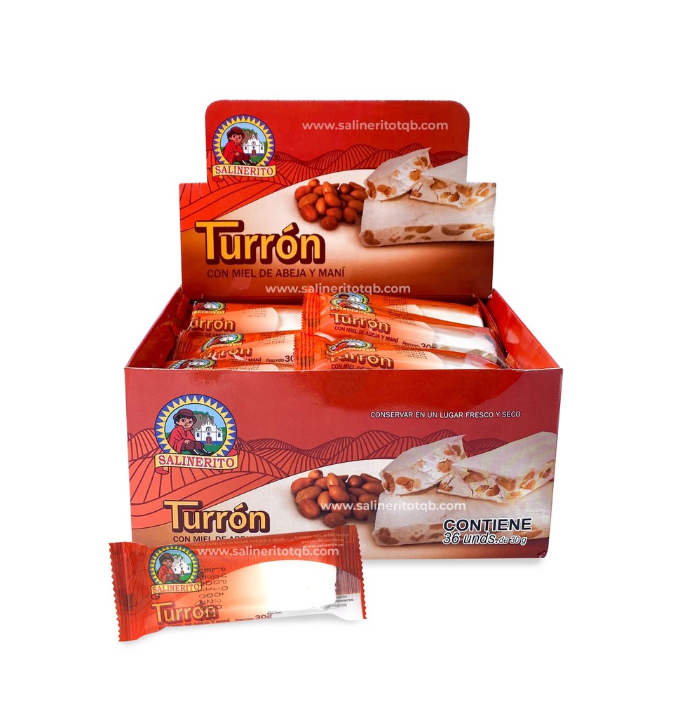 Turron mani 30g display 36 ud