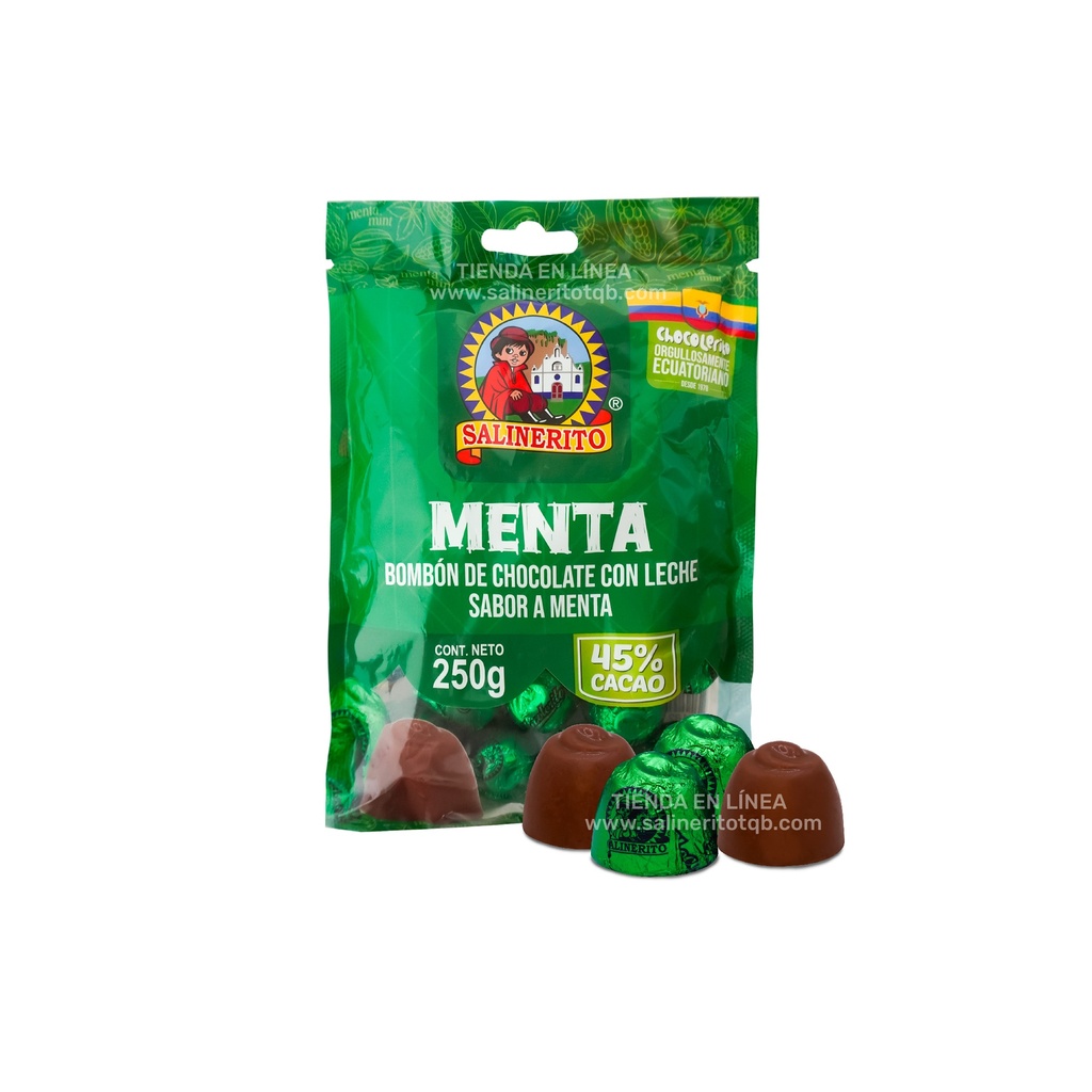 Chocolate de menta - funda 250g