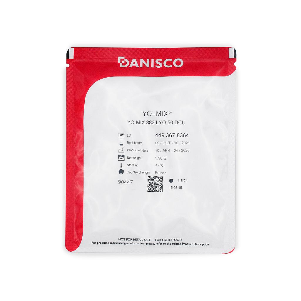 Yomix 883 lyo yogurt 50 dcu 1000 litros