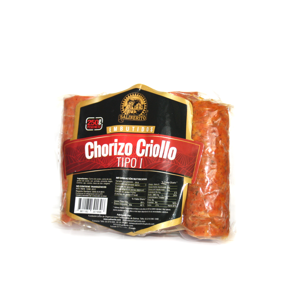 Chorizo criollo Salinerito 250g