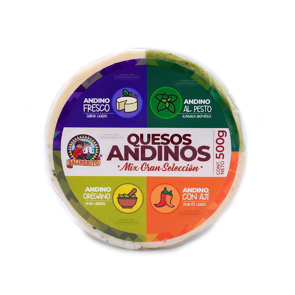 Queso andino mix 4 sabores 500g