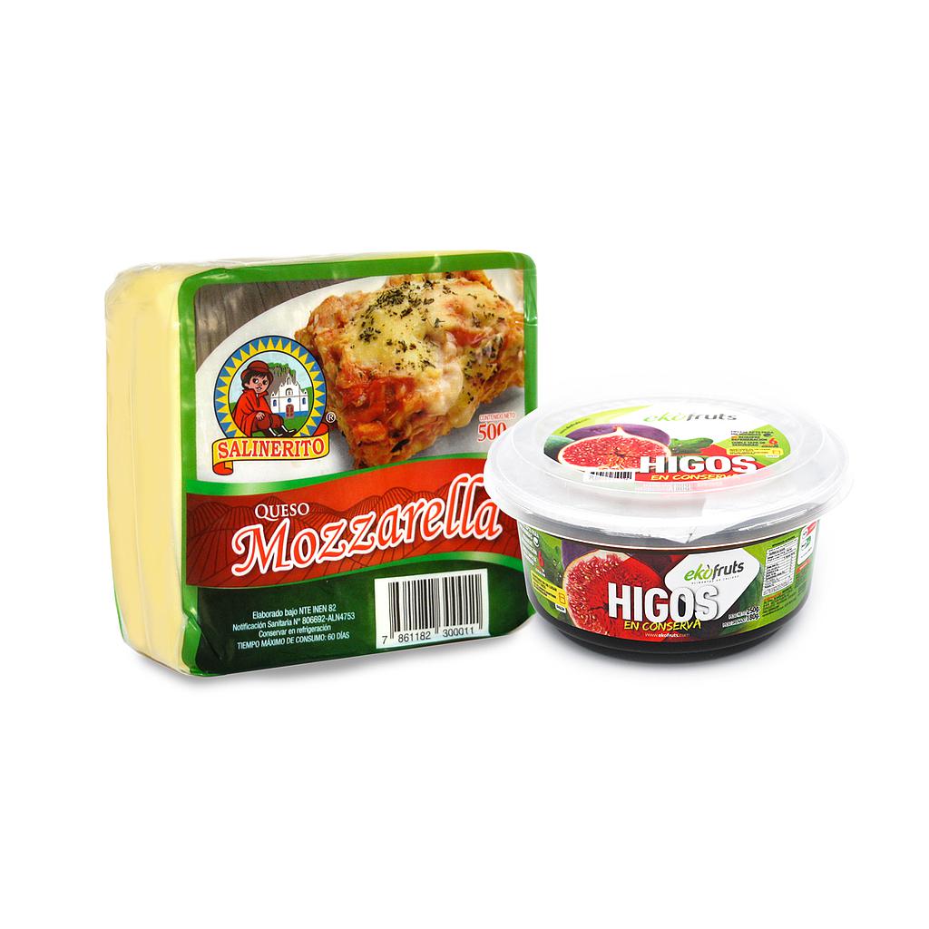 Promo queso mozzarella 500g mas dulce de higo