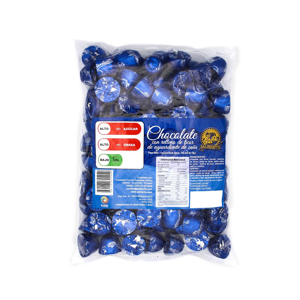 Chocolates rellenos de pájaro azul - funda 1kg